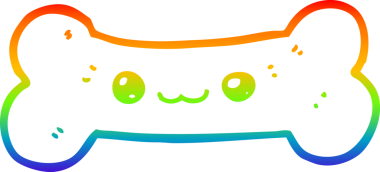 gökkuşağı gradyan çizimi bir insan tarafından çizilmiş bir karikatür kemiği