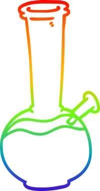 gökkuşağı gradyan çizimi bir insan tarafından çizilmiş bir çizgi film nargilesi