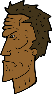 Bir insan tarafından çizilmiş kızgın bir yüz.