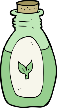 bir insan tarafından çizilmiş bitkisel ilaçlar.