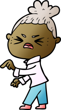 Bir insan tarafından çizilmiş kızgın bir kadın.