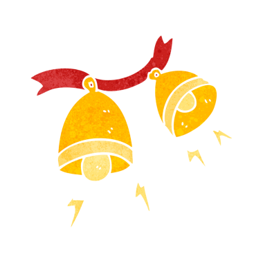 Bir insan tarafından çizilmiş serbest ve retro karikatür zilleri.