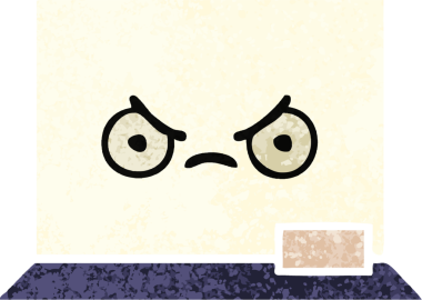 Bir insan tarafından çizilmiş beyaz bir panonun retro çizim tarzı karikatürü