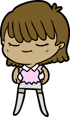 Bir insan tarafından çizilmiş karikatür kadın.