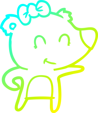 Bir insan tarafından çizilmiş bir dişi ayı çizgi filmi.