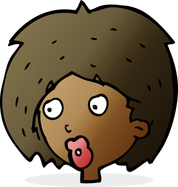 Bir insan tarafından çizilmiş karikatür kadın.