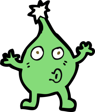 Bir insan tarafından çizilmiş komik bir karikatür.