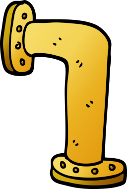 Bir insan tarafından çizilmiş karalama su borusu.