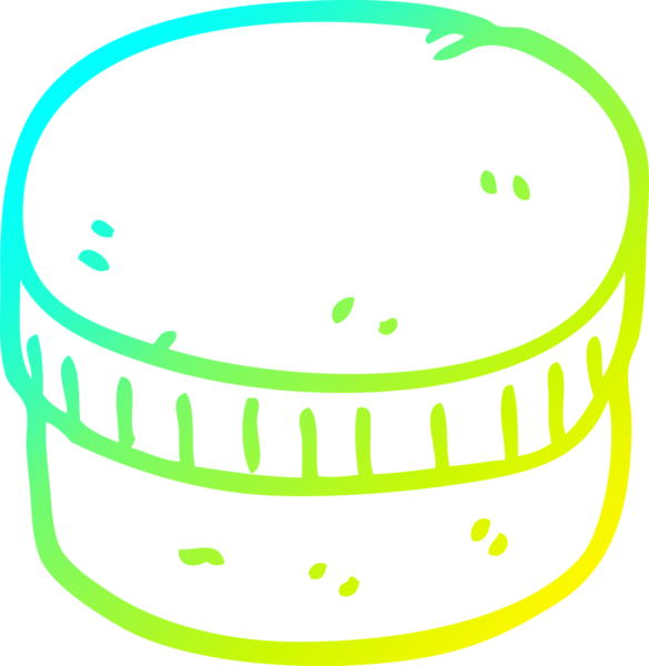 Bir insan tarafından çizilmiş bir karikatür nemlendirici kavanozunun soğuk gradyan çizimi