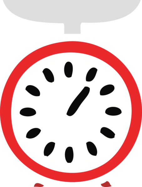 Bir insan tarafından çizilen tartı terazisinin düz renk retro karikatürü