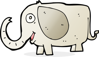 Bir insan tarafından çizilmiş bebek fil.