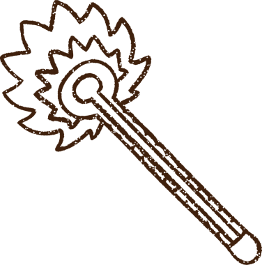 Bir insan tarafından çizilen termometre karakalem çizimi