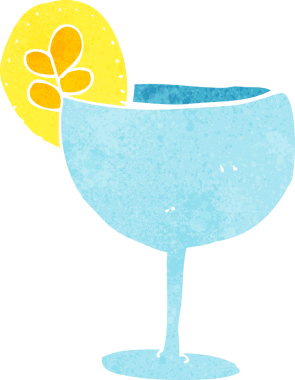 bir insan tarafından çizilmiş karikatür kokteyli