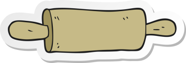 Bir insan tarafından çizilmiş merdanenin çıkartması.