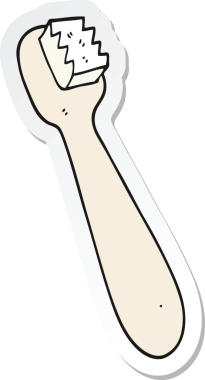 Bir insan tarafından çizilmiş diş fırçasının çıkartması.