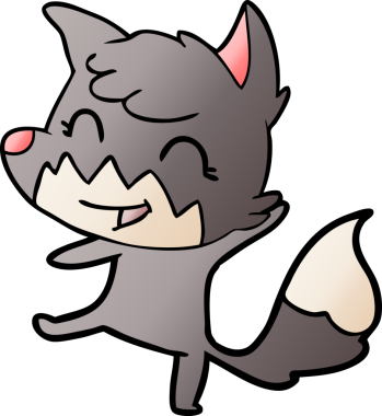 Bir insan tarafından çizilmiş mutlu çizgi film tilkisi.