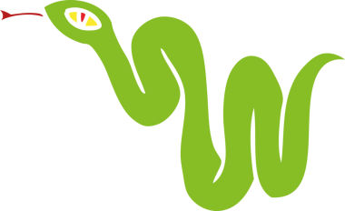 Bir insan tarafından çizilmiş bir bahçe yılanı karalaması.