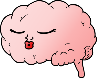 bir insan tarafından çizilmiş çizgi film beyni