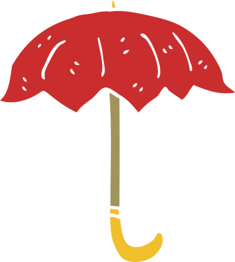 Bir insan tarafından çizilmiş karalama açık şemsiye