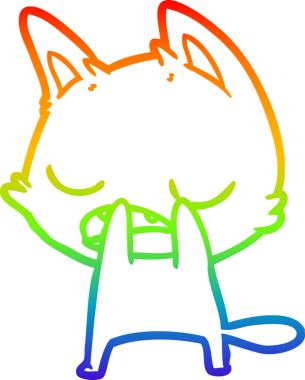 gökkuşağı gradyan çizimi bir insan tarafından çizilmiş konuşan kedi çizgi filmi