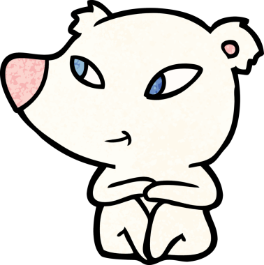 Bir insan tarafından çizilmiş kutup ayısı karikatürü