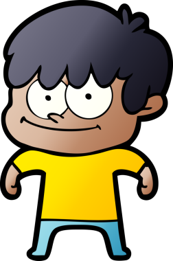 Bir insan tarafından çizilmiş mutlu çizgi film adamı.