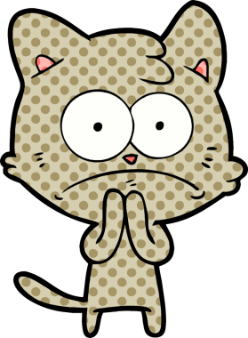 bir insan tarafından çizilmiş sinirli bir kedi.