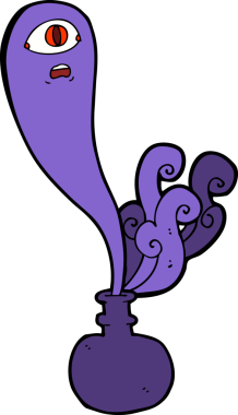 Şişedeki cadılar bayramı hayaleti bir insan tarafından çizilmiş.