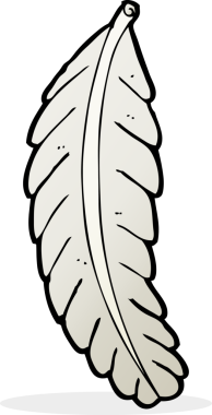 bir insan tarafından çizilmiş karikatür tüyü