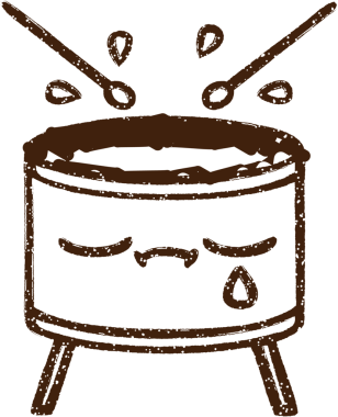 Ağlayan Davul Kömürü Bir insan tarafından çizilmiş