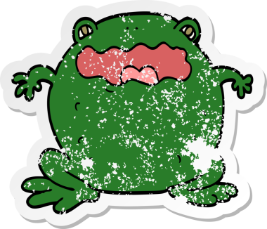 Bir insan tarafından çizilmiş karikatür yapıştırması.