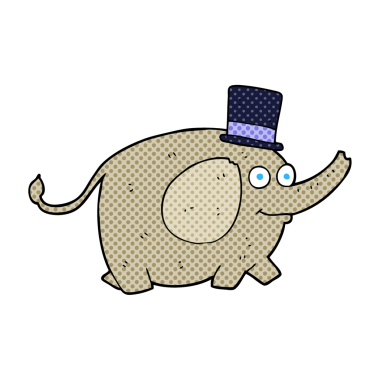 Bir insan tarafından çizilmiş serbest çizim bir fil.