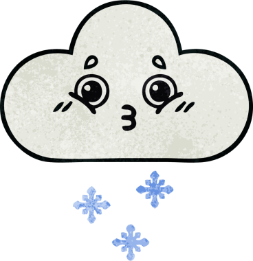 Bir insan tarafından çizilmiş bir kar bulutunun retro grunge dokusu