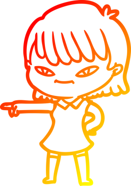 Bir insan tarafından çizilmiş bir karikatür kadın çizimi