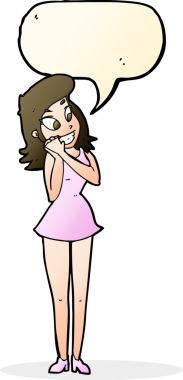 Bir insan tarafından çizilmiş konuşma balonu olan heyecanlı bir karikatür.