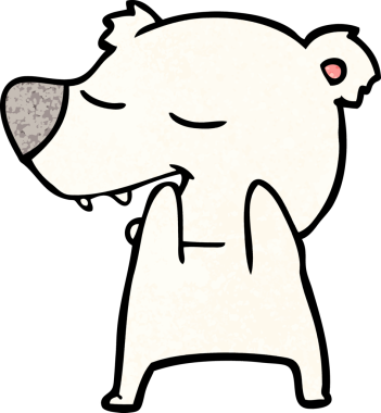 Bir insan tarafından çizilmiş kutup ayısı karikatürü