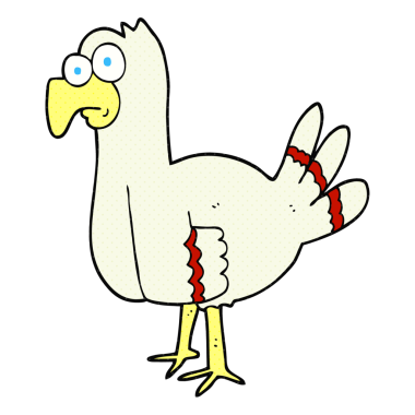 Bir insan tarafından çizilmiş serbest çizgi film kuşu.