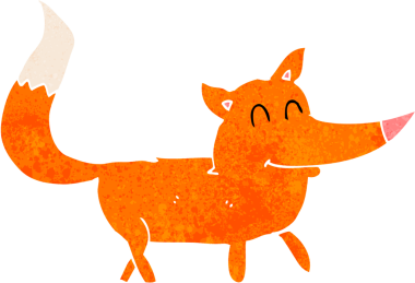 bir insan tarafından çizilmiş küçük tilki