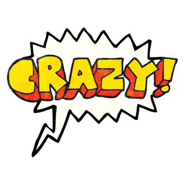 Serbest konuşma balonu desenli çizgi film bir insan tarafından çizilmiş deli gibi bağırıyor.