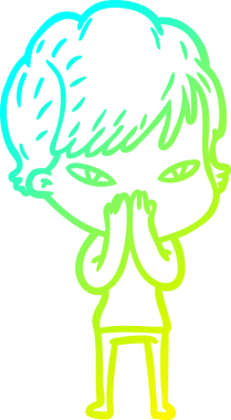 Bir insan tarafından çizilmiş mutlu bir karikatür çizimi.