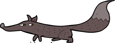 bir insan tarafından çizilmiş küçük tilki