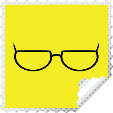 Bir insan tarafından çizilmiş grafiksel kare çıkartma damgası