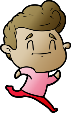 Bir insan tarafından çizilmiş bir karikatür adam.