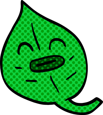 bir insan tarafından çizilmiş sonbahar yaprağı karalaması