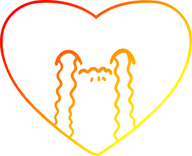 Bir insan tarafından çizilmiş aşk karikatürünün sıcak çizgi çizimi.