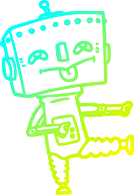 Bir insan tarafından çizilmiş soğuk gradyan robot çizimi