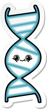 Bir insan tarafından çizilmiş şirin bir DNA ipliğinin çıkartması.