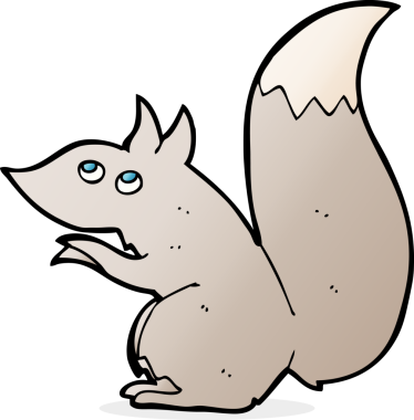 Bir insan tarafından çizilmiş bir sincap.