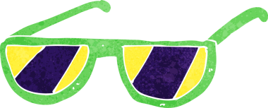 Bir insan tarafından çizilmiş X ışını gözlüğü.