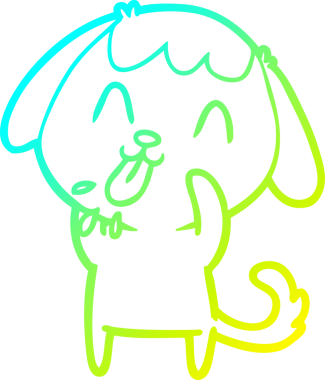 Bir insan tarafından çizilmiş kaba bir köpek çizgi filmi.